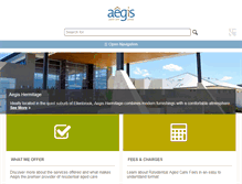 Tablet Screenshot of aegiscare.com.au